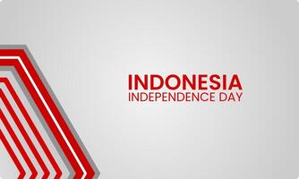 Elegant abstract Indonesian Independence Day background with dynamic red white gradient wave vector
