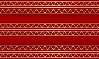 Rich red luxury background with elegant multi-line gold triangle borders vector