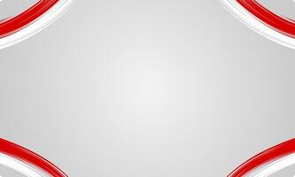 Minimal red white abstract border for indonesia independence day background layout design vector