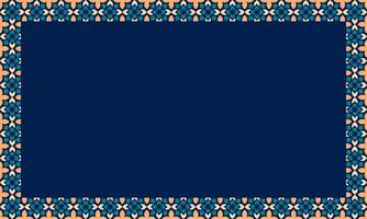 Geometric Islamic tile border with elegant boxed text center, aesthetic texture background vector