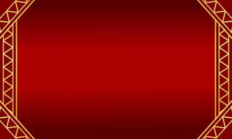 Diagonal red luxury background with golden triangle line pattern decoration vector