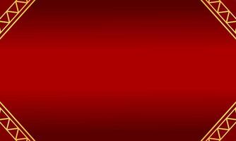 Elegant red background with angled gold triangle borders for luxury background vector