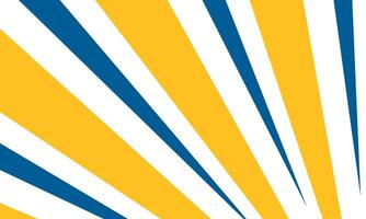Yellow and navy slanted stripe burst abstract background in minimalist style vector