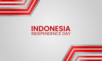 Creative abstract Indonesia Independence Day background with flowing red and white aesthetic style vector