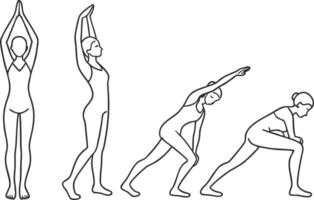 Abstract One Line Art of Human Figures for Modern Design vector