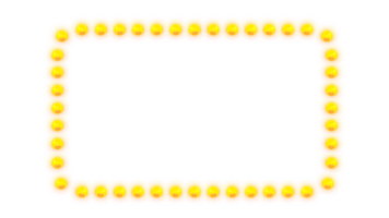 Frame bulb retro style 80s-90s pattern blank marquee light board. png