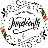 Creative Juneteenth Typography for History and Cultural Projects vector