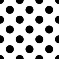 Black and white polka dot pattern vector