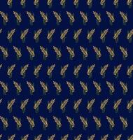 A pattern with leaves on a blue background vector