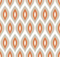 An orange and white pattern with a diamond shape vector