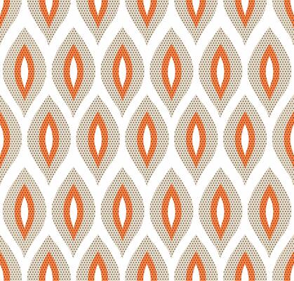 An orange and white pattern with a diamond shape