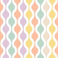 Pastel wavy pattern with a light pink, yellow and green color scheme vector