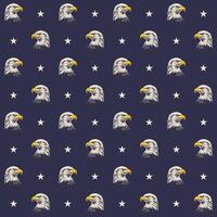 A pattern with an eagle head and stars on it vector