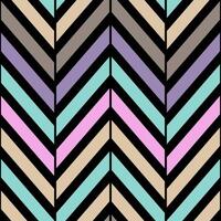 A colorful zigzag pattern with a black background vector