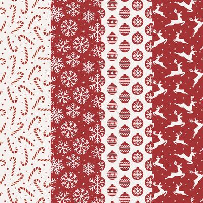 Christmas seamless patterns set