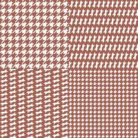 set of four different houndstooth patterns vector