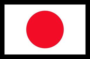 The japanese flag with a red circle vector