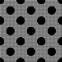 A black and white polka dot pattern vector