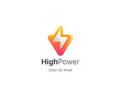 Abstract colorful flash power logo vector