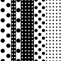 A set of black and white polka dot patterns vector