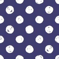 A blue and white polka dot pattern vector