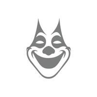 Smiling Clown Mask Design Illustration vector
