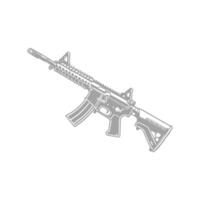 M4A1 Assault Rifle Illustration vector