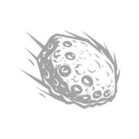 Asteroid Celestial Body in Motion Illustration vector