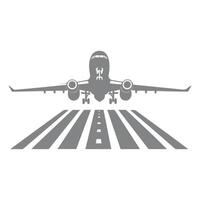 Airplane Taking Off on a Runway Illustration vector