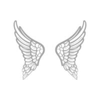 Intricate Illustration of Angel Wings vector