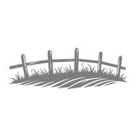 A simple illustration of a wooden fence casting a shadow.. vector