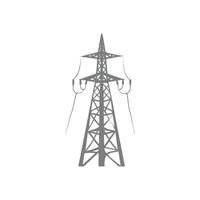 Transmission Tower Silhouette Power Grid Infrastructure design Illustration vector