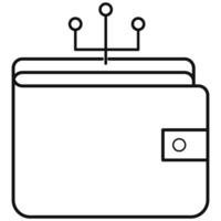 E Wallet Line Icon vector