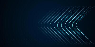 Light blue arrows on dark background with dotted patterns enhances the luminous, high-tech aesthetic of the graphic. illustration vector