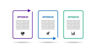 Line Infographic Element Design Templates with Icons and 3 Options. Suitable for Process Diagram, Workflow Layout, Banner, Flow Chart vector
