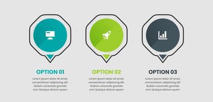 Hexagon Infographic Element Design Templates with Icons and 3 Options. Suitable for Process Diagram, Presentations, Workflow Layout, Banner, Flow Chart vector