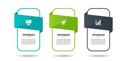 Label Infographic Element Design Templates with Icons and 3 Options. Suitable for Process Diagram, Presentations, Workflow Layout, Flow Chart, Infographic vector