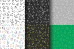 Watermelon Seamless Pattern with 6 Style, Suitable for Background, Food Menu, Banner vector