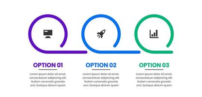 Infographic Element Design Templates with Icons and 3 Options or Steps. Suitable for Presentations, Workflow Layout, Banner, Infographic vector