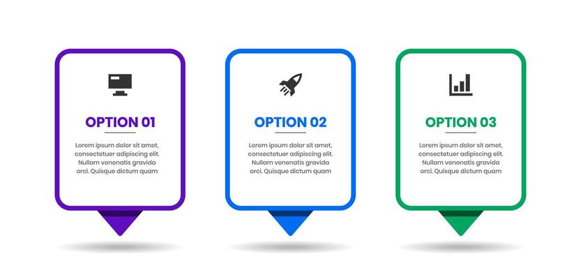 Line Infographic Element Design Templates with Icons and 3 Options. Suitable for Process Diagram, Presentations, Workflow Layout, Banner, Flow Chart