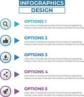 Modern Clean and informative Infographic Design With Icon, Graphics Element, Options. Infographics Step, Element Design For Business presentation, Research ,wallpaper, brochure, social media, web app vector