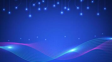 Digital technology circuit wave background. Futuristic abstract data concept. Design for network line connections motherboard. vector