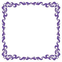 Violet purple border frame deco. art simple line corner vector