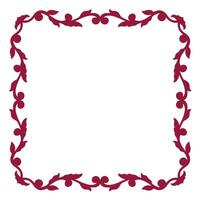 Red border frame deco. art simple line corner signboard vector