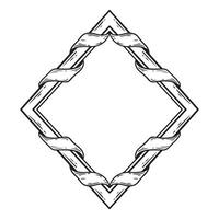 Illustration of a frame with ribbons. element for design vector