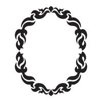 Illustration of floral frame on a white background. image. vector