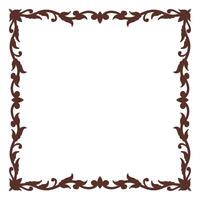 Border frame deco art simple line corner pattern antique style acanthus vector