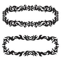Set of decorative frames in black and white colors. illustration. vector