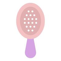 Pink Hairbrush with Purple Handle vector