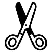 Illustration of Stylish Scissors icon solid vector